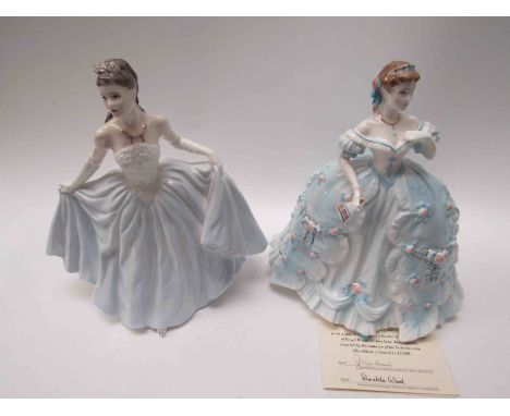 A Royal Worcester lady figurine "the First Quadrille" 9549/12500 and Coalport figurine "Beth" 339/2000 (2)