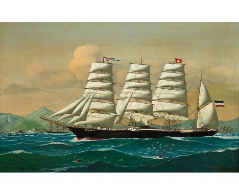 Mohrmann, Johnnes Henry (1857 Estebrügge-1916 Bloomsbury (Kanada) "Kapitänsbild der Isebek", Öl/ Lw., monogr. u.r. und dat. 1