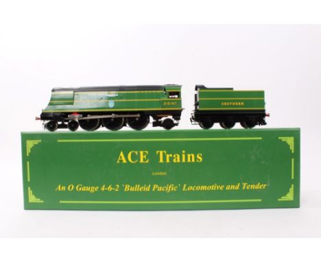 Railway - Ace Trains - 0 gauge 'Bulleid Pacific' locomotive and tender 'Tangmere', 21C 167, in original box