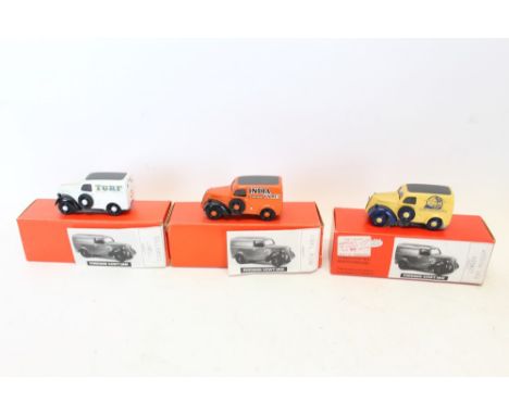 Diecast - Somerville white metal models - Fordson 5cwt van, London Toy Museum, Turf Cigarettes and India Tyres - all boxed (3