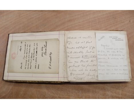 Interesting early 20th century autograph book with tipped-in letters relating to Charles Henry Midforth (b. 1850), society pa