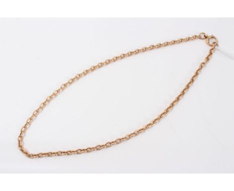 Edwardian gold (15ct) mariner link necklace CONDITION REPORT Weight 26g