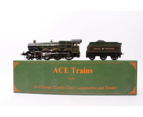 Railway - Ace Trains - 0 gauge Castle Class locomotive and tender - 'Shrewsbury Castle' 5009, in original box