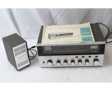 1970s 5-band Solid State Communications Receiver, model DX-160 Realistic, with speaker and manual and Bush radio in wooden ca