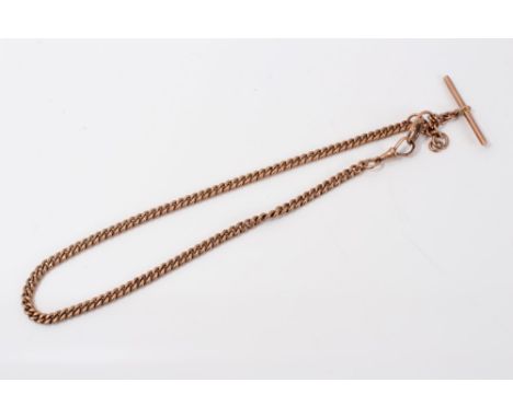 Rose gold (9ct) Albert chain CONDITION REPORT Weight 28.4 grams