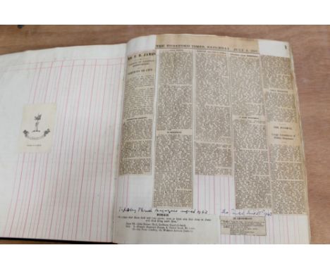Two scrapbooks - 1920s - 1950s period, Navy, Army, Royalty, events, invitations, photographs, postcards, press cuttings, prog