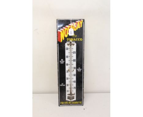 Enamel 'Nosegay The Tobacco for Pipe or Cigarette' thermometer advertising sign, 61cm overall height
