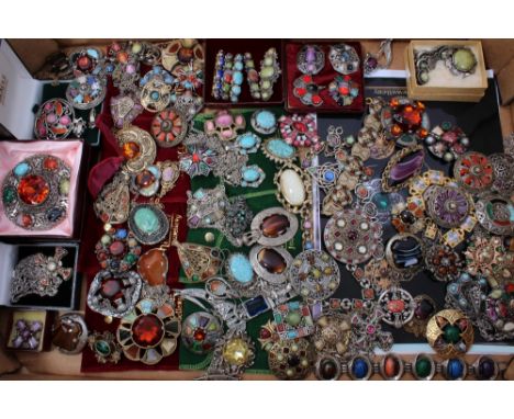 Large collection 'Miracle' costume jewellery - including Celtic Heritage and The Mackintosh Collection (2 boxes)
