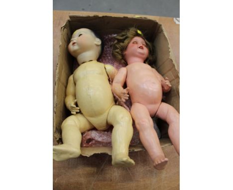 Doll - Armand Marseille Chinese boy - bisque head marked A. M. Germany 353/4K, composite body and limbs, plus another bisque 