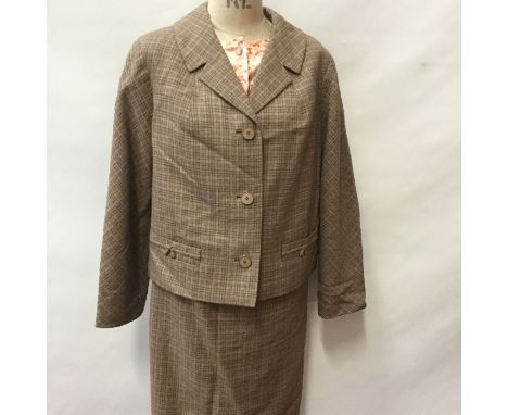 Ladies' vintage clothing - including Gwlan Pur Welsh tapestry long waistcoat and skirt, Orvis brown tweed waistcoat and skirt