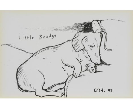 
	
		λ&nbsp;DAVID HOCKNEY (BRTIISH B. 1937)
		LITTLE BOODGE
		Offset lithograph, 1993
		Sheet: 28 x 42cm (11 x 16½ in.)
		Unf