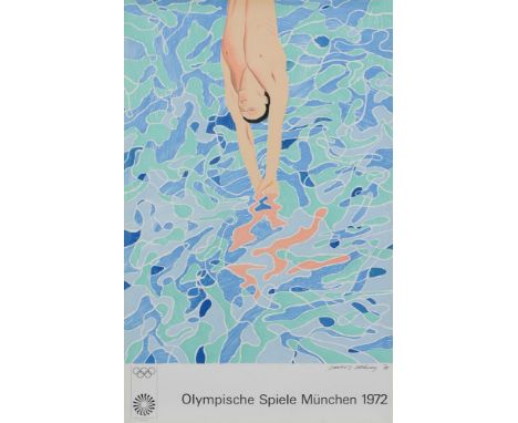 
	
		λ&nbsp;DAVID HOCKNEY (BRITISH B.1937)
		DIVER. OLYMPIC GAMES MUNICH 1972 (BAGGOT 34)
		Lithograph printed in colours, 19