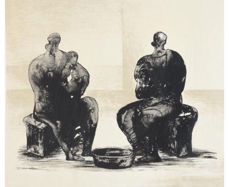 
	
		λ&nbsp;HENRY MOORE (BRITISH 1898-1986)
		TWO WOMEN BATHING A CHILD II (CRAMER 310)
		Lithograph printed in colours, 1973