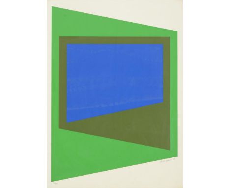 
	
		λ&nbsp;PETER HEDEGAARD (DANISH 1929-2008) 
		UNTITLED (BLUE &amp; GREEN)
		Screenprint in colours, 1969
		Signed and dat