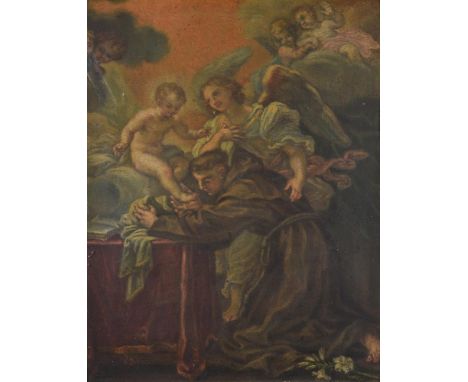 
	
		AFTER CARLO MARATTA
		SAINT ANTHONY WITH THE CHRIST CHILD
		Oil on copper
		24 x 19cm (9¼ x 7¼ in.)
		
		
		Condition Re
