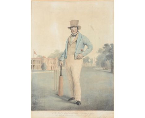 
	
		AFTER J. LUSH
		DANIEL KING WITH CRICKET BAT AND WICKET DEDICATED TO THE EARL OF MARCH THE SUBSCRIBERS AND CRICKETERS OF