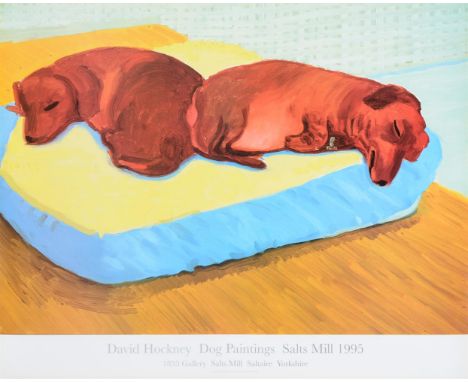 
	
		λ&nbsp;DAVID HOCKNEY (BRITISH B. 1937)
		DOG PAINTING 38
		Dog paintings poster, 1995, for 1853 Gallery, Salts Mill, Sal