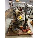 Ridgid Model 300 Pipe Threader, w/ Dies, Tripod Pipe Vise, & Chip Cans (Location: 1400 Sand Lake Rd.