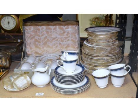 Part Aynsley dinner service, part Royal Doulton tea service and a set of Spode cups and saucers