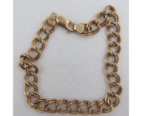 9ct gold link bracelet, L: 18 cm, 5.3g. UK P&amp;P Group 0 (£6+VAT for the first lot and £1+VAT for subsequent lots) 