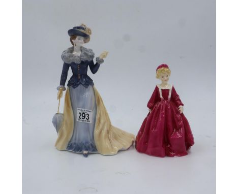 Two Royal Worcester figurines, Elizabeth and Grandmothers Dress. UK P&amp;P Group 2 (£20+VAT for the first lot and £4+VAT for