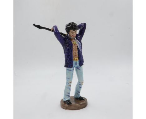 Lorna Bailey prototype figurine, Jimi Hendrix, 2010, no cracks or chips, H: 28 cm. UK P&amp;P Group 3 (£30+VAT for the first 