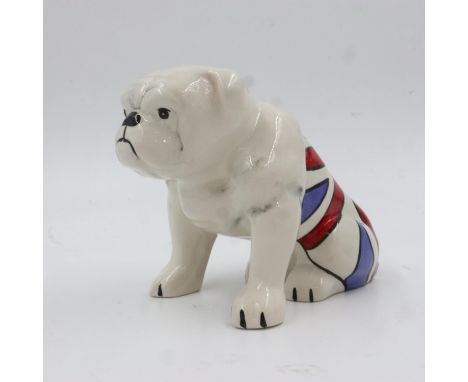 Lorna Bailey bulldog, no cracks or chips, H: 16 cm. UK P&amp;P Group 2 (£20+VAT for the first lot and £4+VAT for subsequent l