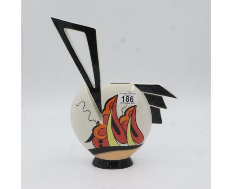 Lorna Bailey tall prototype jug in the Ravensdale pattern, no cracks or chips, H: 32 cm. UK P&amp;P Group 2 (£20+VAT for the 