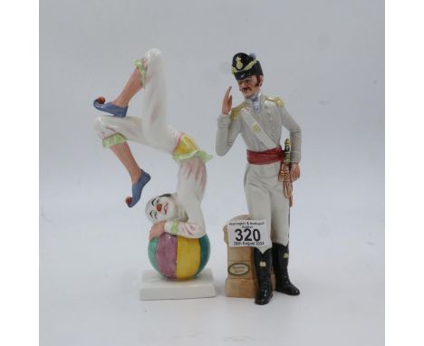 Two Royal Doulton character figures 'Morning Ma'am' HN2895 and 'Tumbling' HN3283. UK P&amp;P Group 3 (£30+VAT for the first l