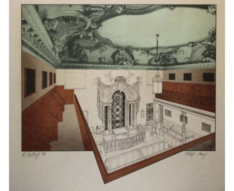Robert Ballagh, b.1943
THE CHAPEL OF THE ROTUNDA, 1985
Lithograph, paper size 19" x 21 3/4" (48.3 x 55.5 cm), signed and date