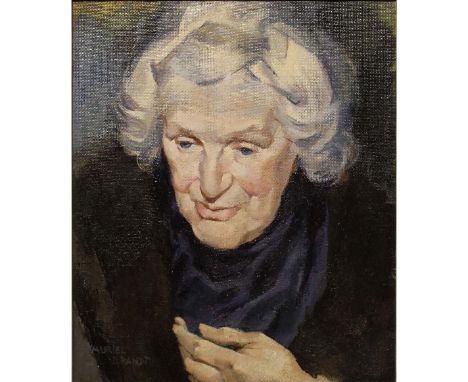 Muriel Brandt RHA 1909-1981
PORTRAIT OF SINEAD DEVALERA
Oil on canvas, 14" x 12" (36 x 30.5 cm), signed; inscribed label vers