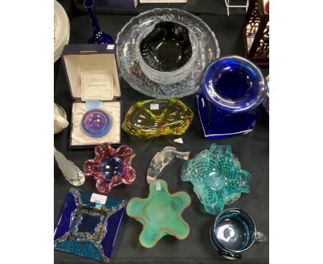 A Caithness Bauble, Bangle and Beads paperweight, certificate, boxed, 540/1500;  Medina fancy bowl;  a Medina ashtray;  other