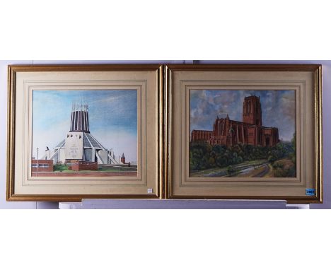 DAVID SHIERS (BRITISH, B.1945) (3)Liverpool Cathedral; Liverpool Metropolitan Cathedrala pair; each signed and dated 'D. Shie