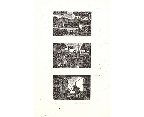 JOHN LAWRENCE (BRITISH B. 1933) (2)John Clare's Englandsigned, dated and numbered 'John Lawrence 86 30/500' (lower margin)thr