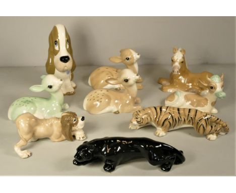 A collection of nine mid 20th Century ceramic animal models by Studio Szeiler Ltd.TO BE SOLD ON BEHALF OF MONKEY WORLD