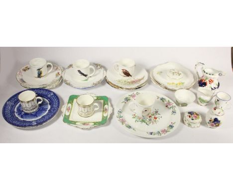 A Duchess 'Raindrop' part dinner service with milk jug and sugar bowl, together with other ceramics including Hornsea, Royal 