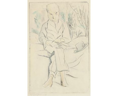 RUDOLF GROSSMANN 1882 - Freiburg/Brsg. - 1941: Der Dichter - „(Gussy Holl)“ - Portrait des Dichters Ringelnatz. Konvolut von 