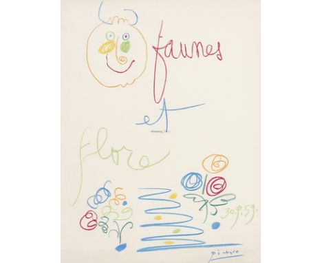 PABLO PICASSO Malaga 1881 - 1973 Mougins: Faunes et Flore. Frontispiz der Mappe „Picasso. Faunes et Flore d’Antibes“, 1960. F