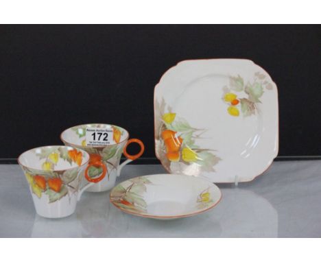 Six Shelley ceramic Trio's, pattern 781613