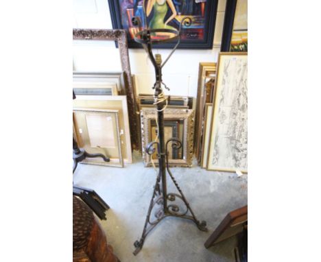 Early 20th century Iron Telescopic Standard Lamp