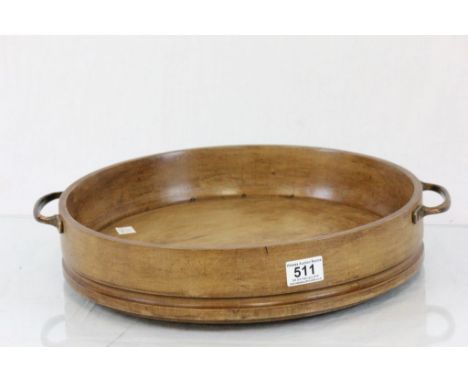 A vintage cider wood dairy bowl