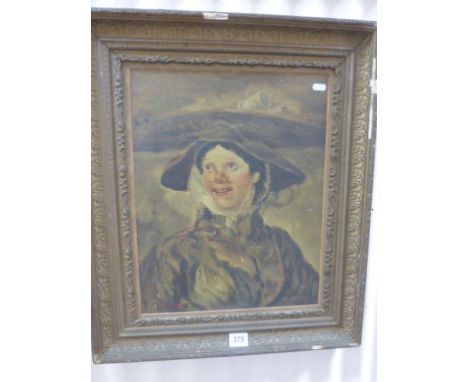 Oil Painting Portrait of a Fish Seller