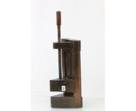 Vintage Oak Book binding trimming Vice