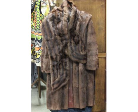 Vintage Maxwell Croft of Bath 3/4 length fur coat together with a Fur Stole