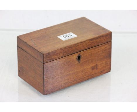 Early 19th century Mahogany Two Compartment Tea Caddy