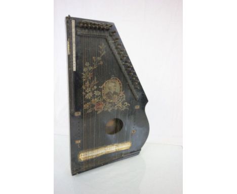 Boxed vintage Harp reputedly once belonging to Peter Sellers and used in "Suddenly its a Folk song" 1958