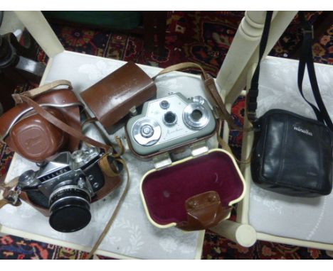 Vintage cameras to include a Zeiss Ikon Movikon 8
