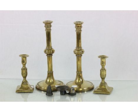 Collection of vintage candlesticks