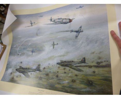 Aviation Print - Battle Attack by David Pritchard signed