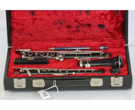 Vintage cased Ebony Clarinet marked "Louis London"